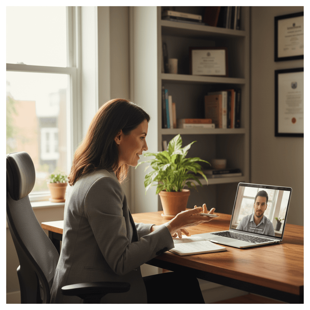 Monthly coaching check-in video call